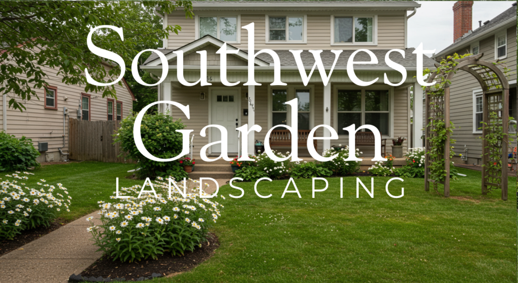 "Southwest Garden neighborhood landscape featuring garden-inspired designs with diverse plantings, specimen trees, and botanical accents."